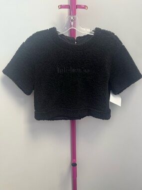 lululemon athletica Black fleece Embroidered Top
